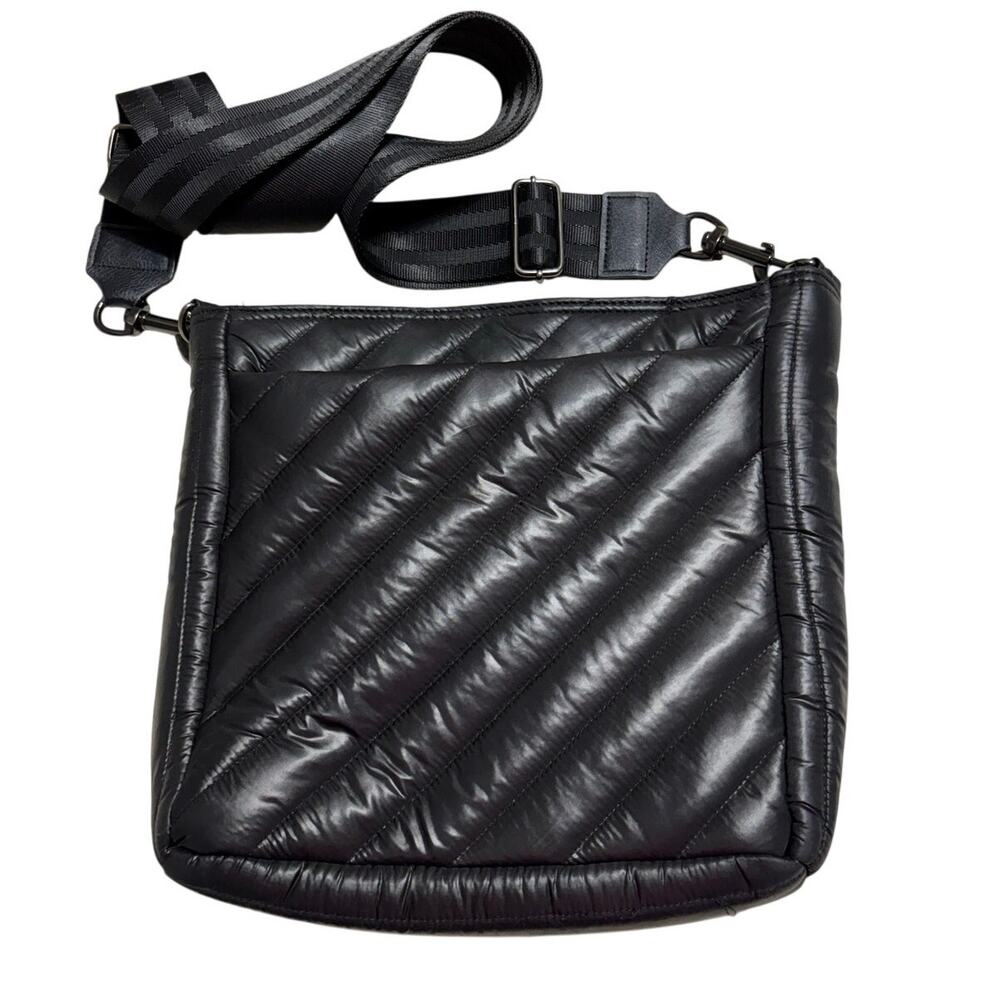 Think Rolyn Clolud Crossbody Bag Black Puffer Purse
